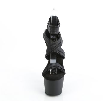 ADORE-720 Černé páskové boty Pleaser | ADORE-720 Pleaser - zepředu ADORE-720 Černé páskové boty Pleaser | ADORE-720 Pleaser - zepředu