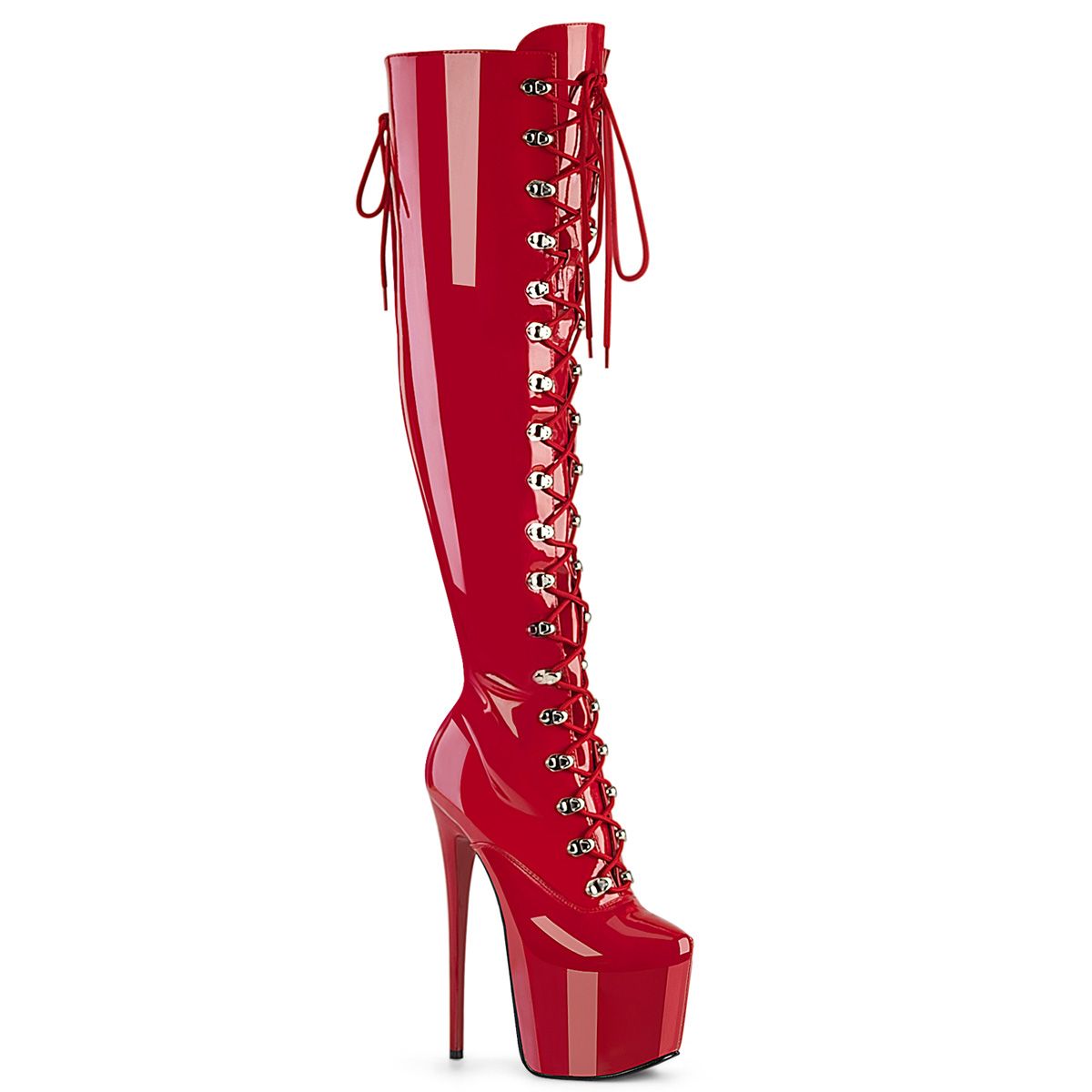 JUB3012/R Červené stehenní sexy kozačky | JUBILANT-3012 Pleaser