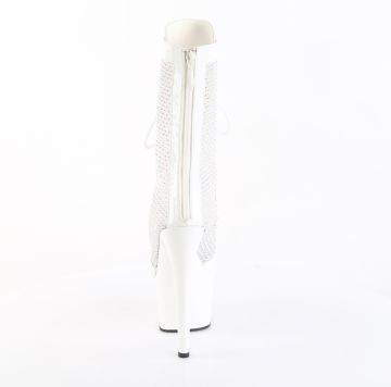 Pleaser bílé kozačky na striptýz ADO1048RSNT/W-RS/M | ADORE-1048RSNT - zezadu