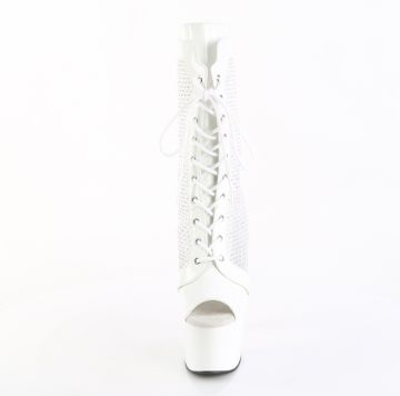 Pleaser bílé kozačky na striptýz ADO1048RSNT/W-RS/M | ADORE-1048RSNT - zepředu