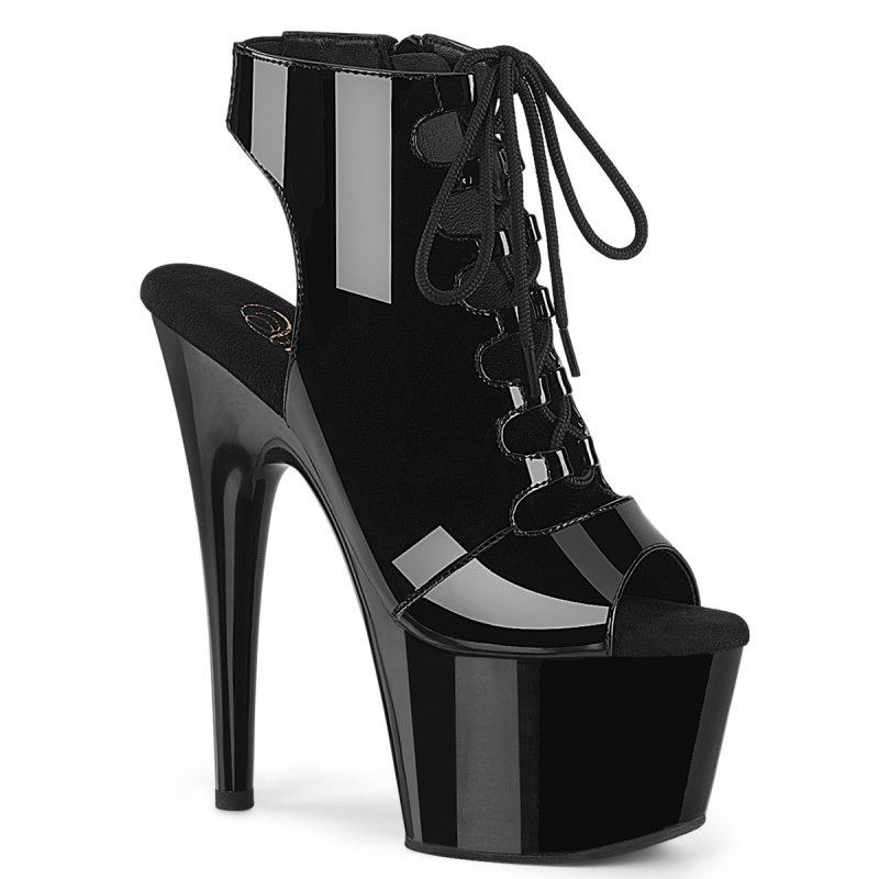 ADORE-700-20 Černé kotníkové boty Pleaser