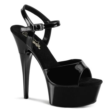 Striptýz sandály CAP609/B/M Černé sexy boty na pole dance Pleaser