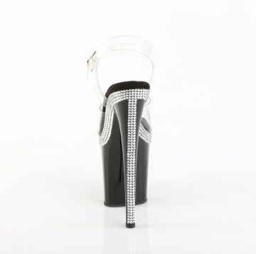 černé luxusní sexy sandály FLAM808MLS/C/B | FLAMINGO-808MLS Pleaser - zezadu