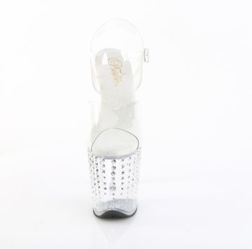 průhledné luxusní sexy sandály FLAM808TDRS/C/C-SRS | FLAMINGO-808TDRS Pleaser - zepředu