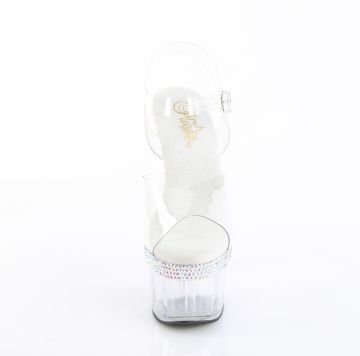 průhledné luxusní sexy sandály ADO708PHRS/C/M | ADORE-708PHRS Pleaser - zepředu