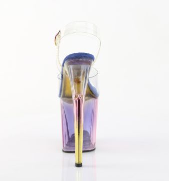 Barevné taneční sandály FLAM808HT/C/BLMCT | FLAMINGO-808HT Pleaser - zezadu