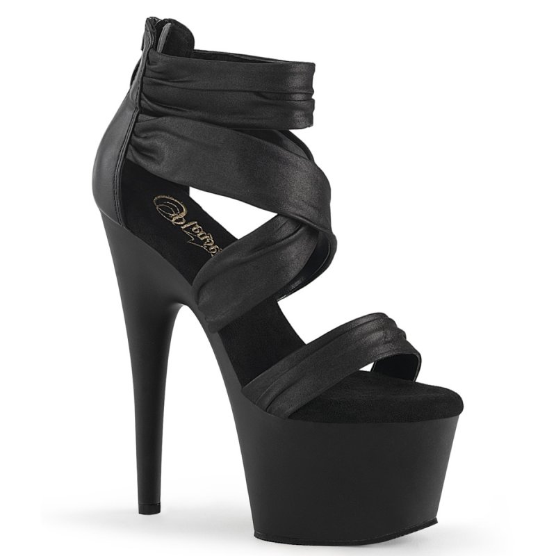 ADORE-720 Černé páskové boty Pleaser