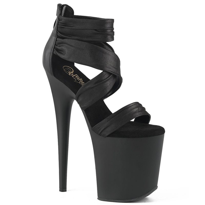 FLAMINGO-820 Černé páskové boty Pleaser