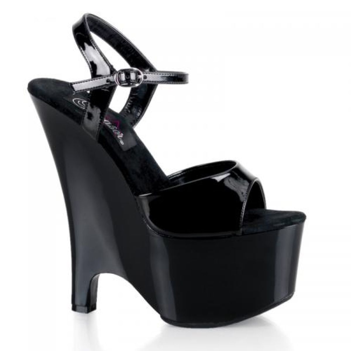 BEAU609/B/M Černé sexy sandály na klínku | BEAU-609 Pleaser
