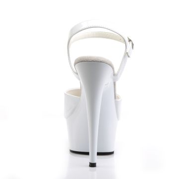 DEL609/W/M Bílé boty Pleaser | DELIGHT-609 Pleaser - zezadu DEL609/W/M Bílé boty Pleaser | DELIGHT-609 Pleaser - zezadu