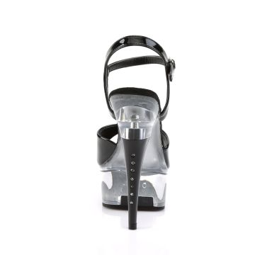 CAP609/B/C Černé sexy boty | CAPTIVA-609 Pleaser - zezadu