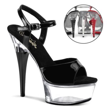 Go-go dance sandály CAP609/B/C Černé sexy boty Pleaser