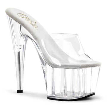 go-go dance ADO701/C/M Průhledné pantofle Pleaser