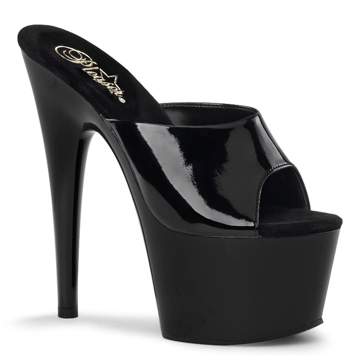 ADO701/B/M Černé pantofle Pleaser | ADORE-701 Pleaser