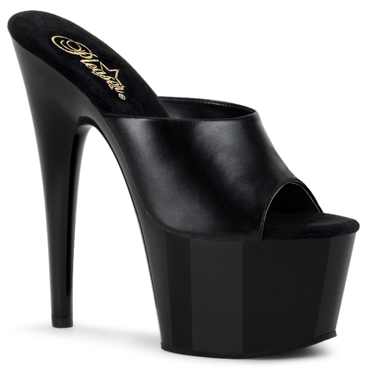 ADO701/B/LE Černé pantofle Pleaser | ADORE-701 Pleaser