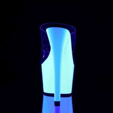 Bílé svítící pantofle Pleaser ADO702UV/C/NW - zezadu