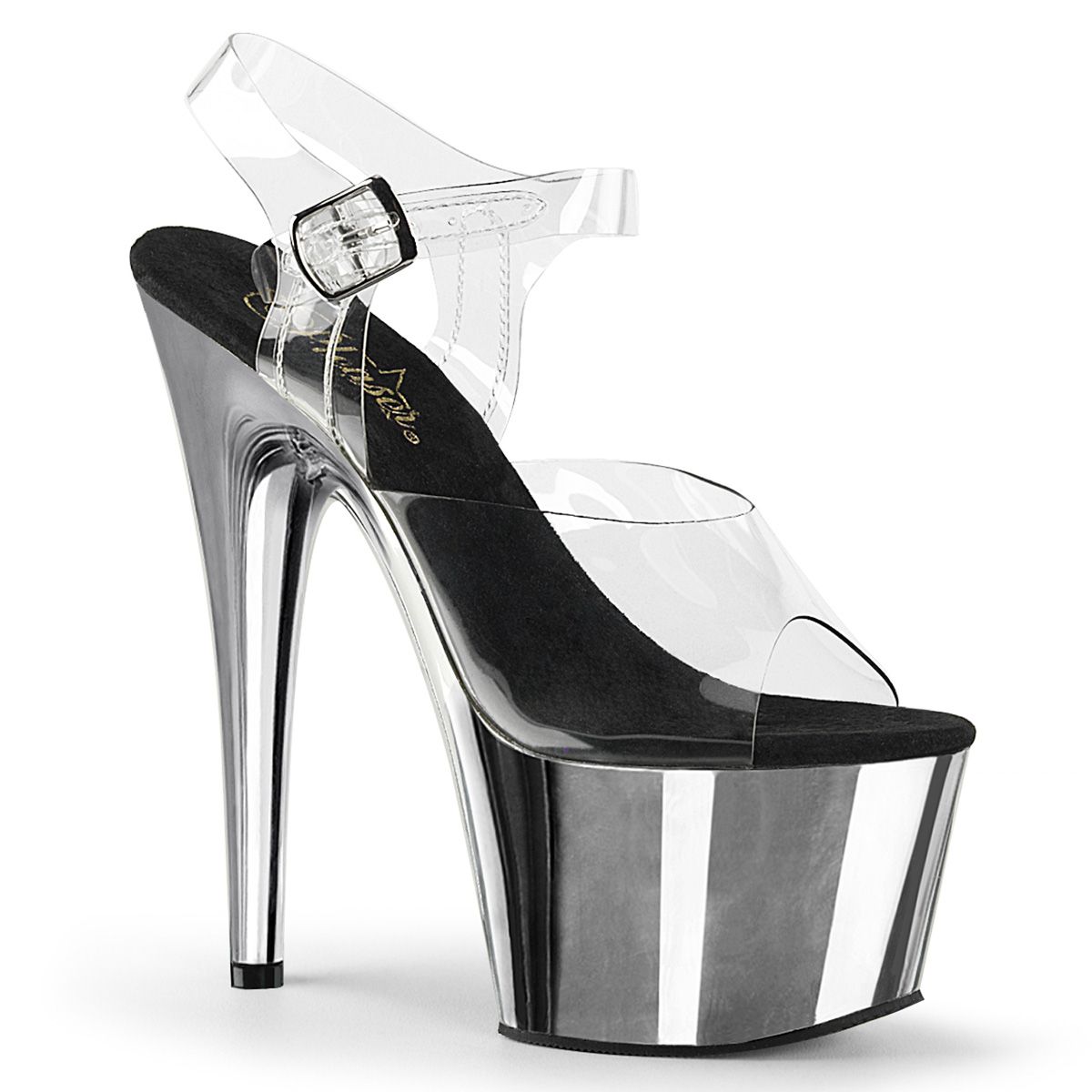 ADO708/C/SCH Stříbrné sandály Pleaser | ADORE-708 Pleaser