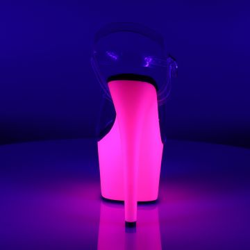 ADORE-708UV Růžové svítící boty Pleaser | ADORE-708UV Pleaser - zezadu ADORE-708UV Růžové svítící boty Pleaser | ADORE-708UV Pleaser - zezadu