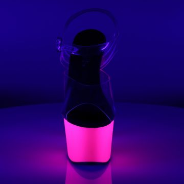 ADORE-708UV Růžové svítící boty Pleaser | ADORE-708UV Pleaser - zepředu ADORE-708UV Růžové svítící boty Pleaser | ADORE-708UV Pleaser - zepředu