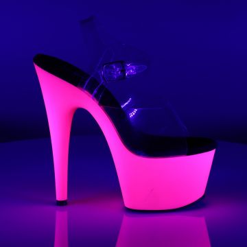 ADORE-708UV Růžové svítící boty Pleaser | ADORE-708UV Pleaser - z vnějšku ADORE-708UV Růžové svítící boty Pleaser | ADORE-708UV Pleaser - z vnějšku