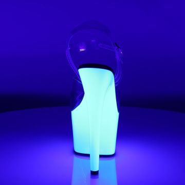 ADO708UV/C/NW Bílé svítící boty Pleaser | ADORE-708UV Pleaser - zezadu ADO708UV/C/NW Bílé svítící boty Pleaser | ADORE-708UV Pleaser - zezadu