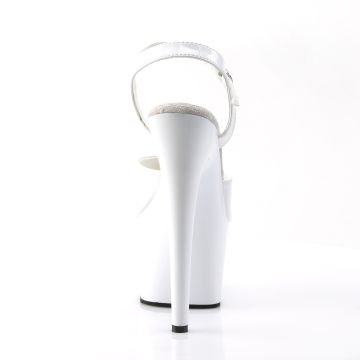 ADO709/W/M Bílé sexy boty Pleaser | ADORE-709 Pleaser - zezadu