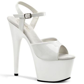 Go-go dance sandály ADO709/W/M Bílé sexy boty Pleaser