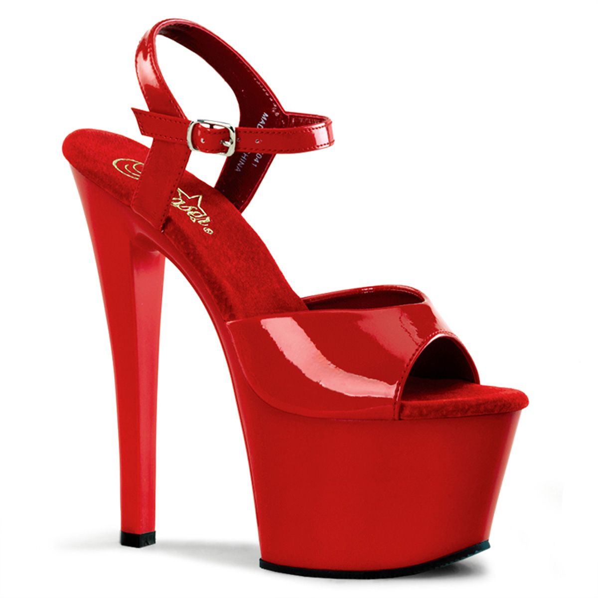 SKY309/R/M Červené sexy boty | SKY-309 Pleaser