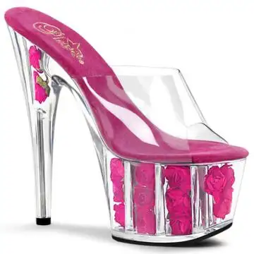 ADORE-701FL Růžové pantofle Pleaser