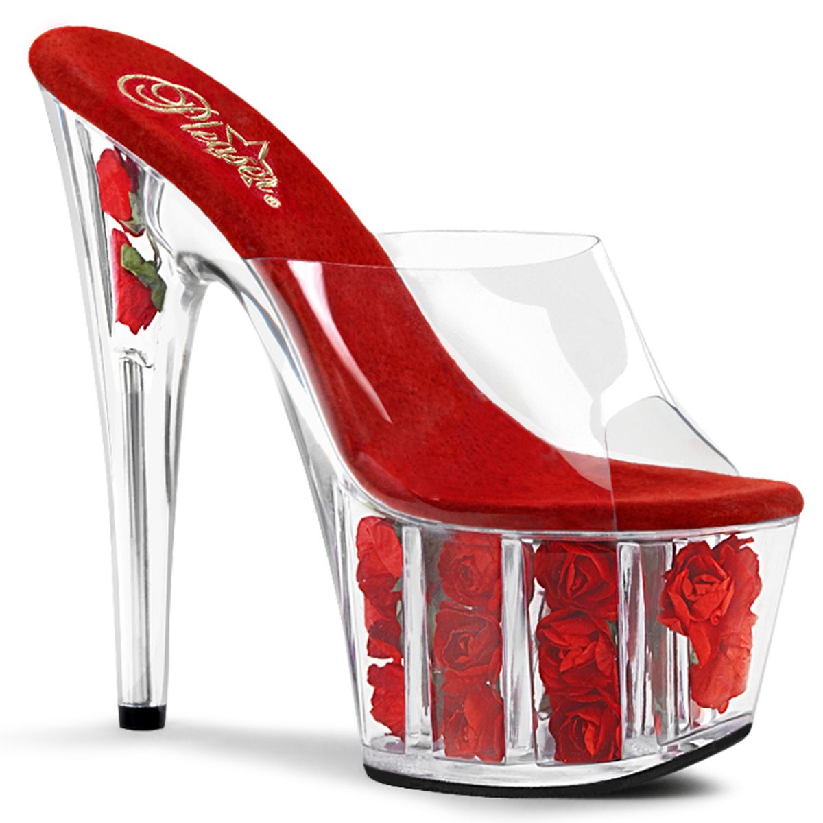 ADO701FL/C/R Červené pantofle Pleaser | ADORE-701FL Pleaser