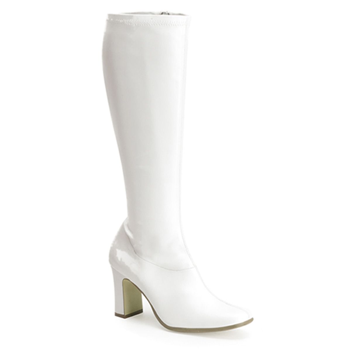 KIKI350/W/PU Bílé matné kozačky | KIKI-350 Pleaser
