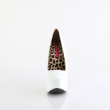 TEE06/W Bílé sexy lodičky | TEEZE-06 Bordello - zepředu TEE06/W Bílé sexy lodičky | TEEZE-06 Bordello - zepředu