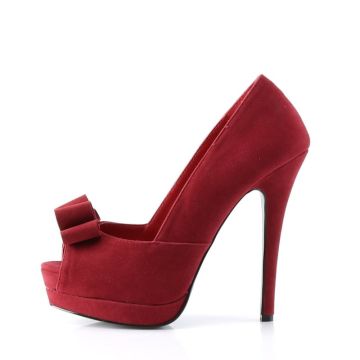 BELLA-10 Červené semišové lodičky | BELLA-10 Pleaser - z vnitřku BELLA-10 Červené semišové lodičky | BELLA-10 Pleaser - z vnitřku