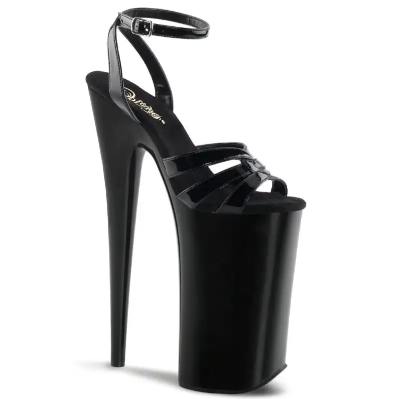 BEY012/B/M Černé sandály Pleaser