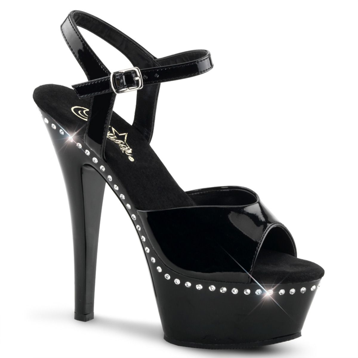 KISS209LS/B/M Černé sexy boty na vysokém podpatku | KISS-209LS Pleaser