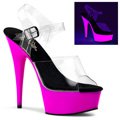 DEL608UV/C/NPP Fialové sexy svítící boty
