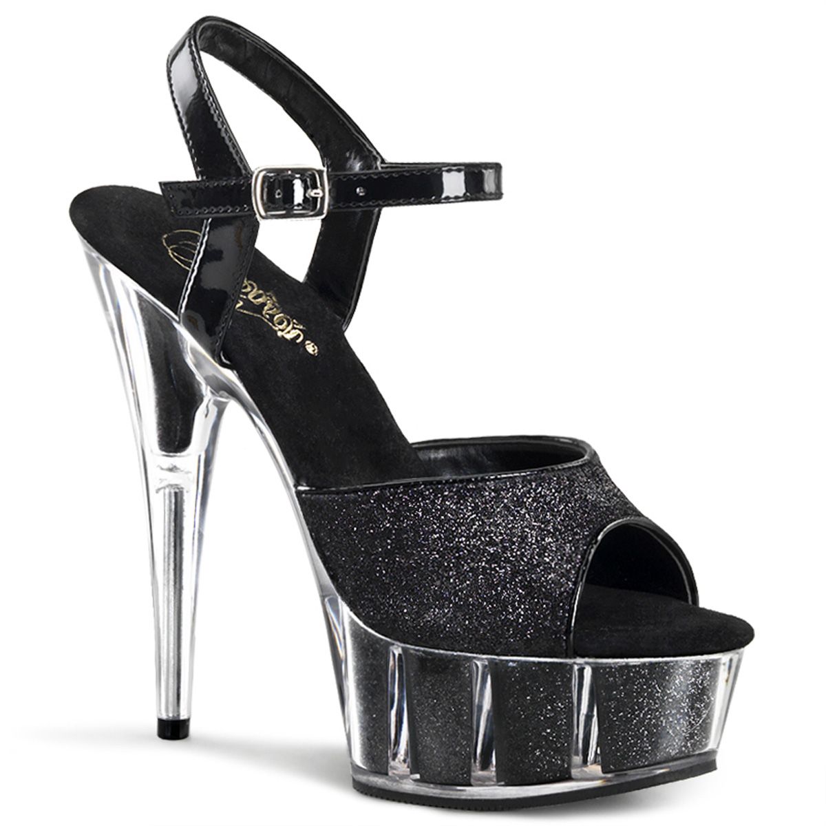 DELIGHT-609-5G Černé boty Pleaser | DELIGHT-609-5G Pleaser