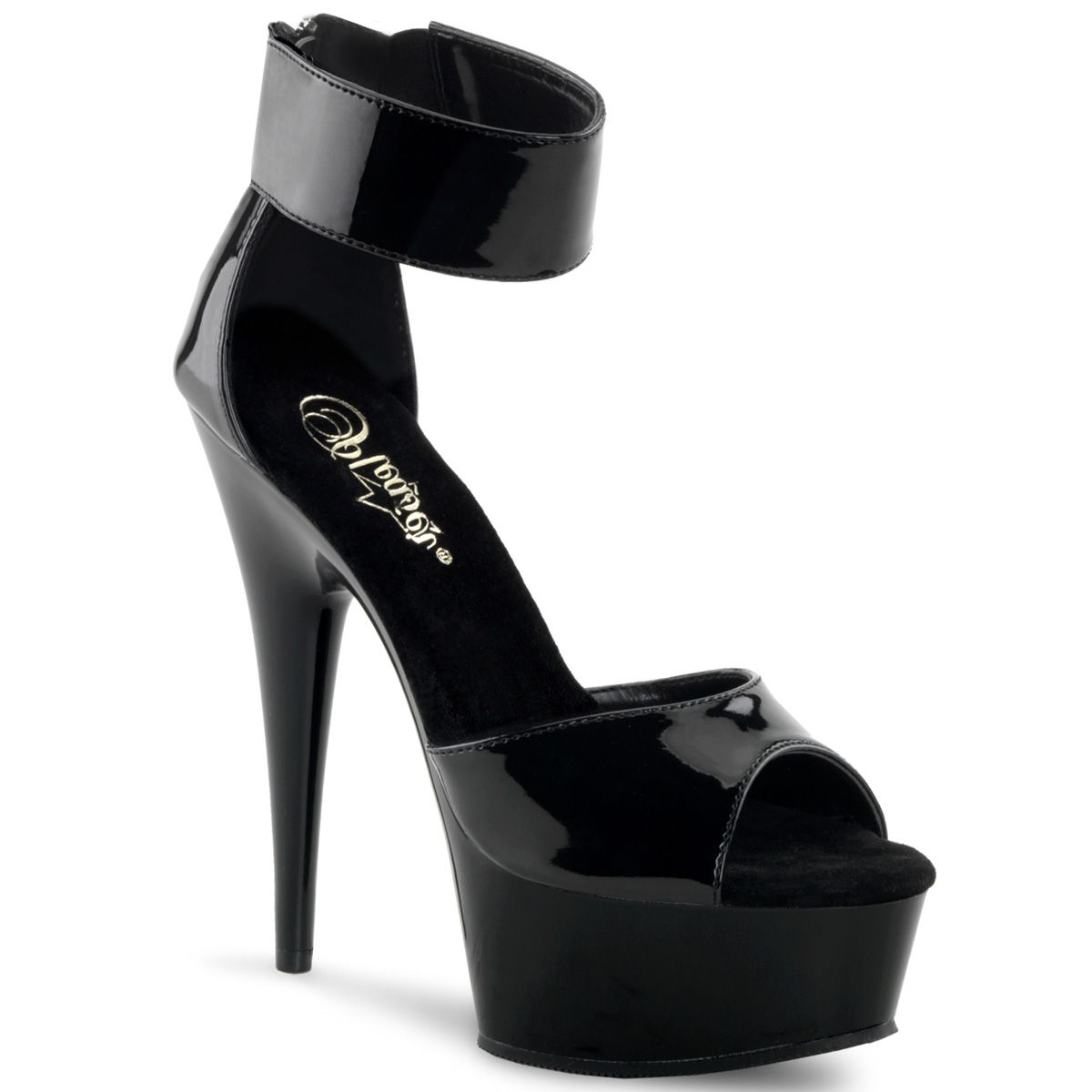 DELIGHT-670-3 Sexy černé boty Pleaser | DELIGHT-670-3 Pleaser