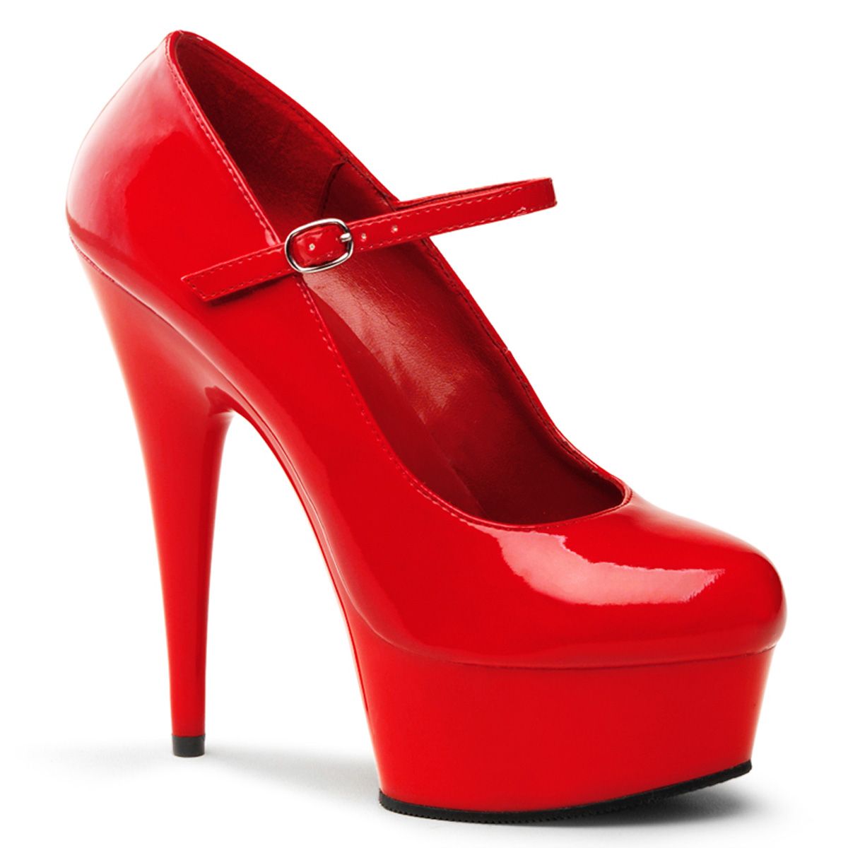 DEL687/R/M Červené sexy boty Pleaser | DELIGHT-687 Pleaser