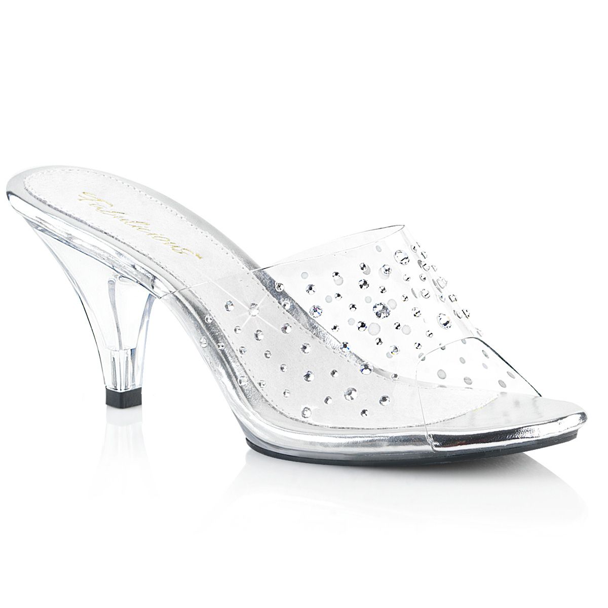 BELLE-301RS Zdobené pantofle na podpatku | BELLE-301RS Fabulicious