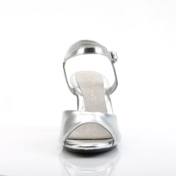 BEL309/SMPU/C Stříbrné sandály | BELLE-309 Fabulicious - zepředu BEL309/SMPU/C Stříbrné sandály | BELLE-309 Fabulicious - zepředu