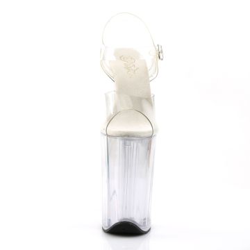 INFINITY-908 Průhledné sexy sandály | INFINITY-908 Pleaser - zepředu INFINITY-908 Průhledné sexy sandály | INFINITY-908 Pleaser - zepředu