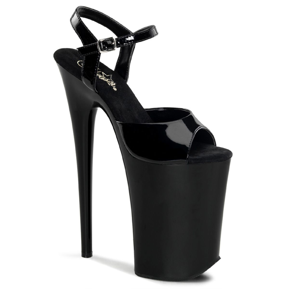 INF909/B/M Černé sexy boty | INFINITY-909 Pleaser