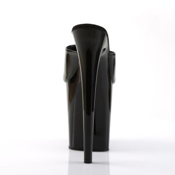 FLAM801/B/M Černé pantofle | FLAMINGO-801 Pleaser - zezadu FLAM801/B/M Černé pantofle | FLAMINGO-801 Pleaser - zezadu