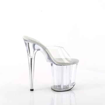 Průhledné sexy pantofle FLAM801/C/M | FLAMINGO-801 Pleaser - z vnějšku