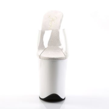 Bílé sexy pantofle FLAM801/C/W | FLAMINGO-801 Pleaser - zepředu