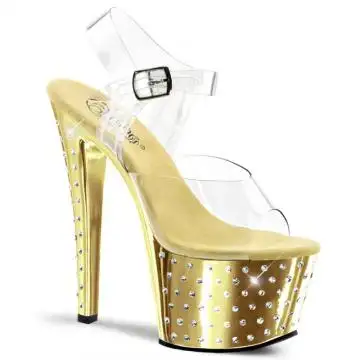 STDUS708/C/GCH Zlaté sexy sandály