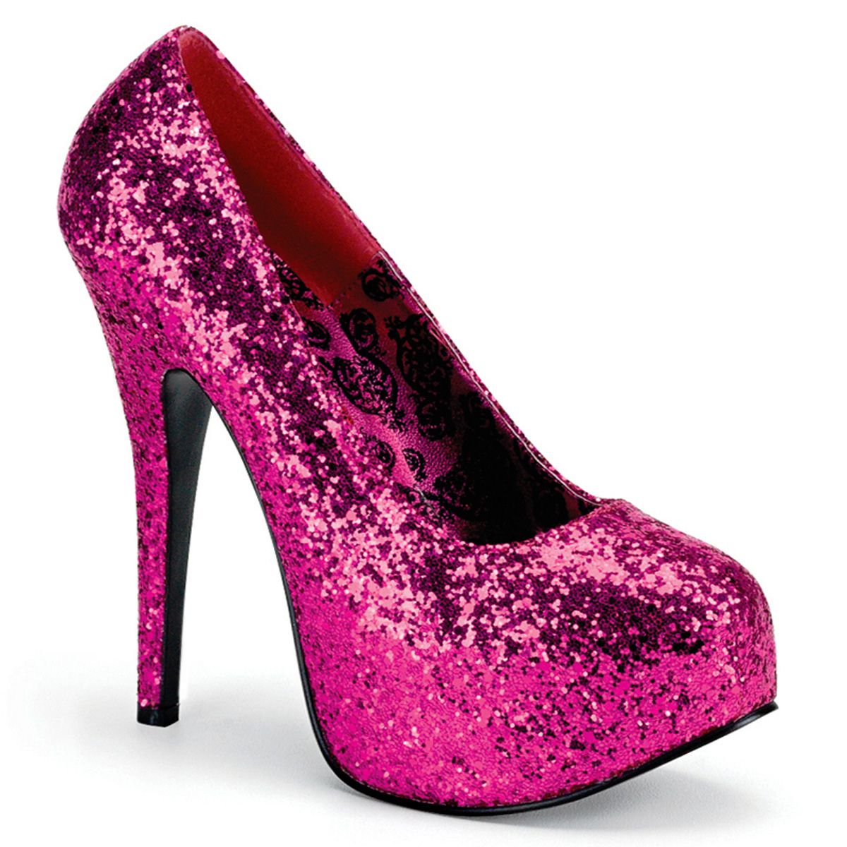 TEEZE-06GW Tmavě růžové sexy lodičky | TEEZE-06GW Pleaser Pink Label