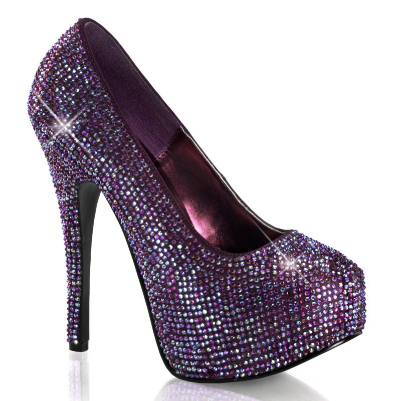 TEE06R/PPSA-IRIDRS Purpurové sexy lodičky