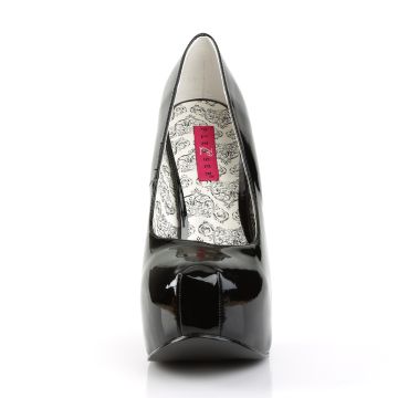 Černé lodičky TEE06W/B Pleaser Pink Label - zepředu